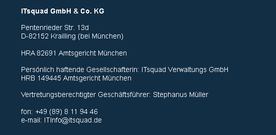 Anschrift ITsquad GmbH & Co. KG